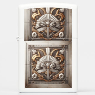 Zippo Lighter with Art Deco AI tile design