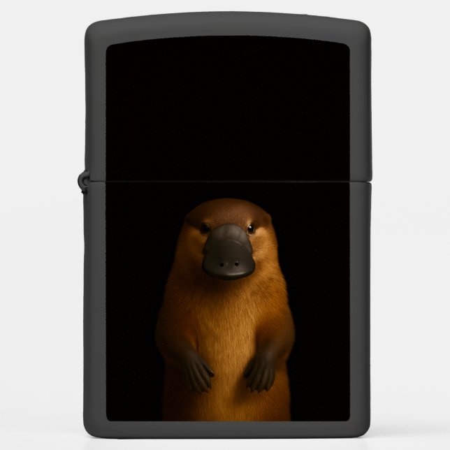 Zippo lighter with Elegant Platypus (Front)