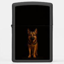 Zippo lighter with German Shepherd Dog