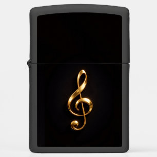Zippo lighter with Golden Treble Clef