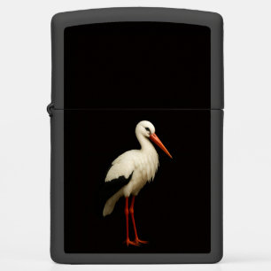 Zippo lighter with Graceful White Stork