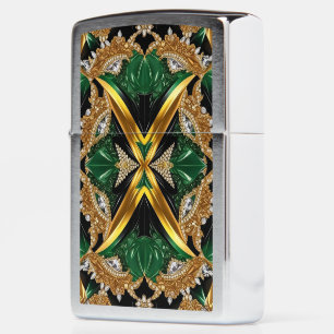 Zippo lighter with Jamaican Colors Design