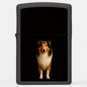 Zippo lighter with Loyal Collie Dog
