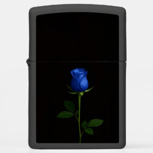Zippo lighter with Midnight Blue Rose