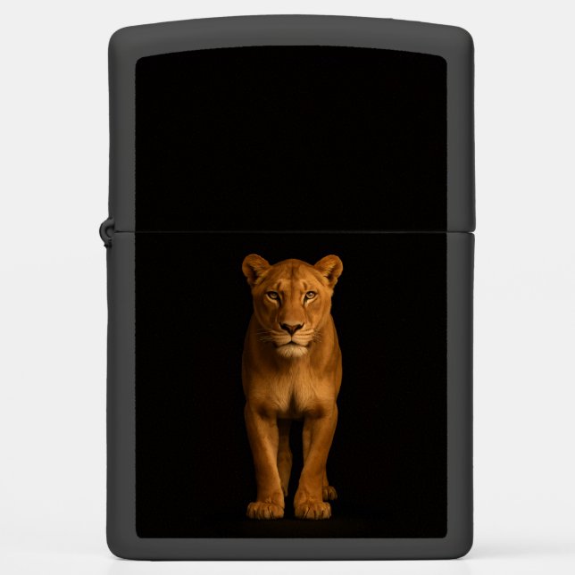 Zippo lighter with Noble Lioness (Front)