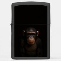 Zippo lighter with Serene Chimpanzee