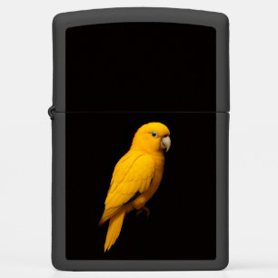 Zippo lighter with tropical Golden Parakeet
