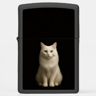 Zippo lighter with Turkish Angora Cat