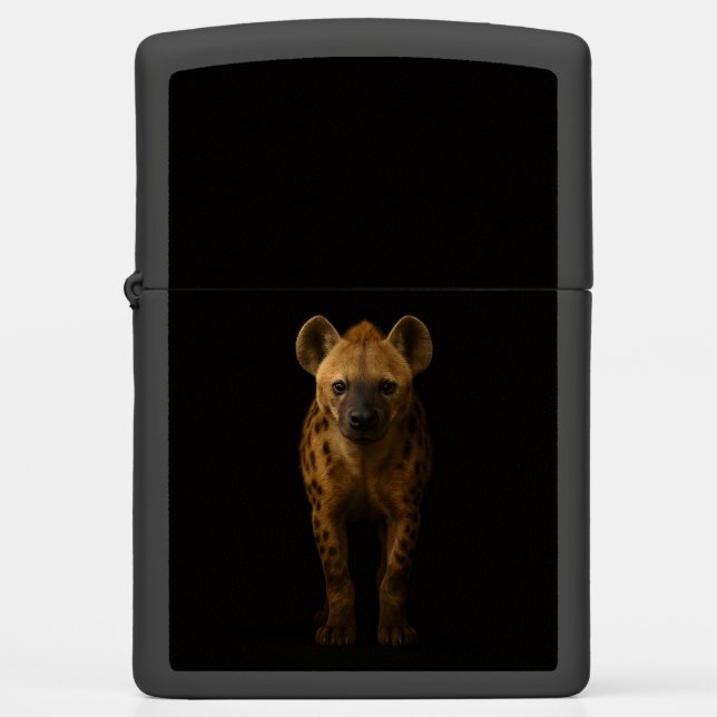 Zippo lighter with Wild Spotted Hyena (Front)