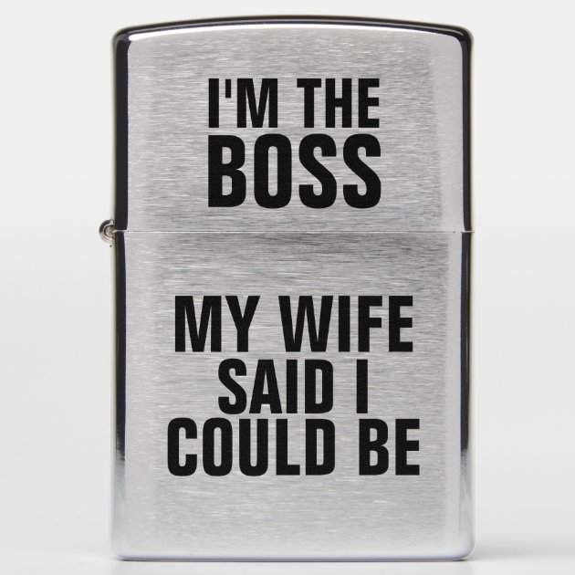 ZIPPO LIGHTERS FOR HUSBAND THE BOSS | Zazzle