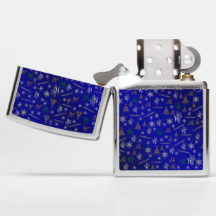 zippo merry christmas in blue lighter