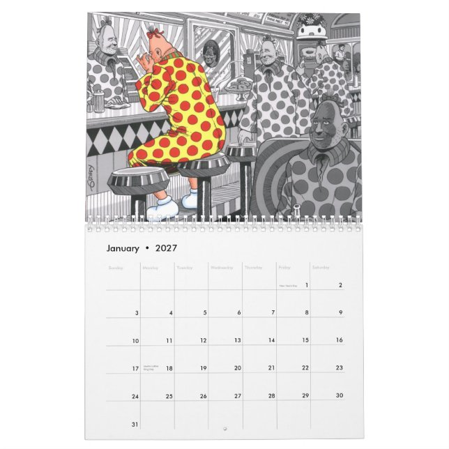 ZIPPY Calendar 2008 (Jan 2027)