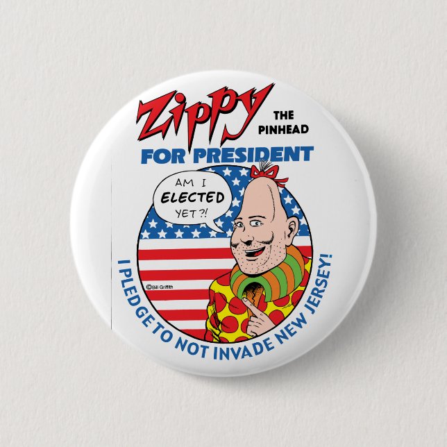 Zippy for President button (Front)