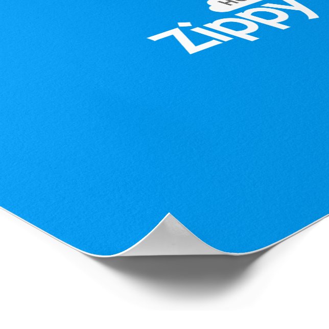 Zippy Host Blue Poster (Corner)