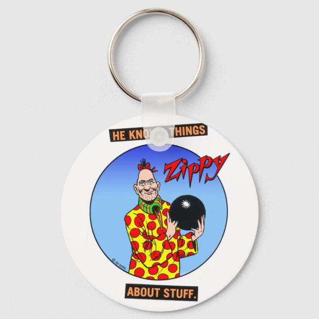 Zippy knows things.... keychain (Front)