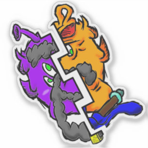 Zippy Trippy Alien Dazs 2-Face Ha/Old Sticker