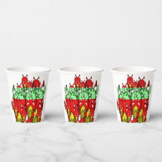 Zippy Trippy Alien Dazs Green-Tooth Paper Cups
