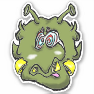 Zippy Trippy Alien Dizzy Sticker