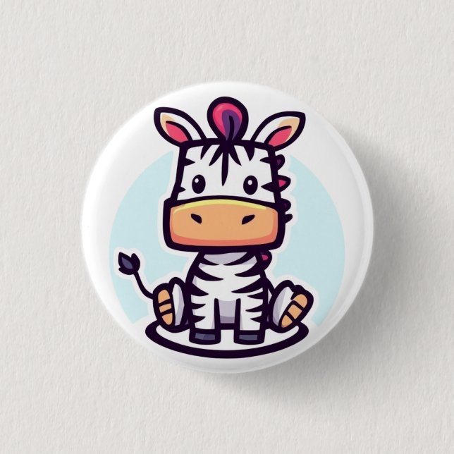 Zippy Zebra Button (Front)