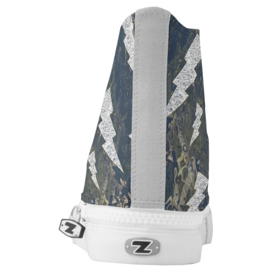 Zipz High Top Shoes Boa Sparkling & Lightning (Left Shoe Back)