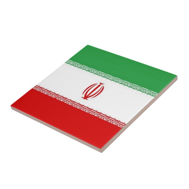 zIR001 Iranian FLAG Iran, Ceramic Tile (Side)