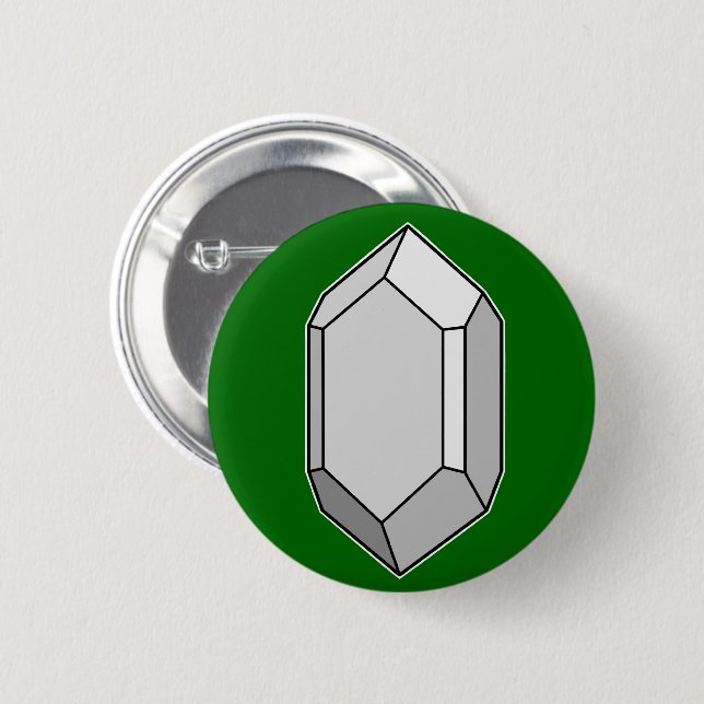 Zircon Crystal Structure Pinback Button (Front & Back)