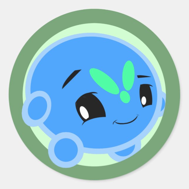 Ziro Stickers! Classic Round Sticker (Front)