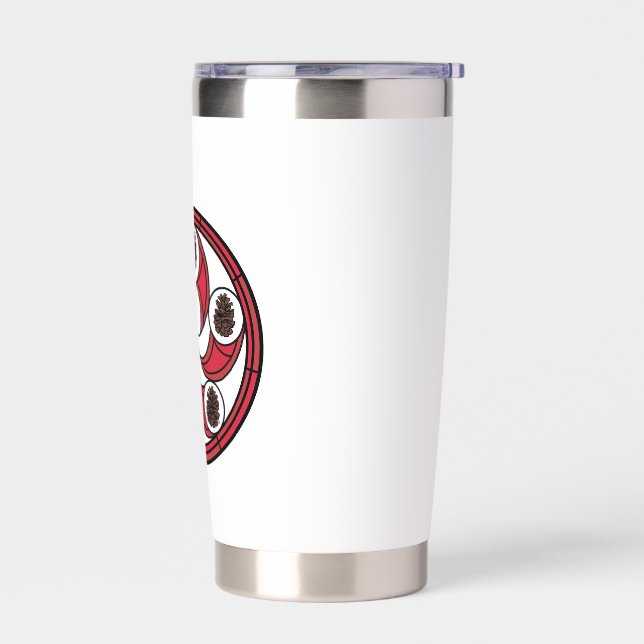 Zisa hex on a water bottle/cup insulated tumbler (Left)