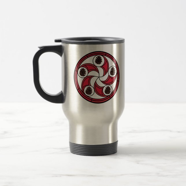 Zisa Hex Sign on a travel mug (Left)