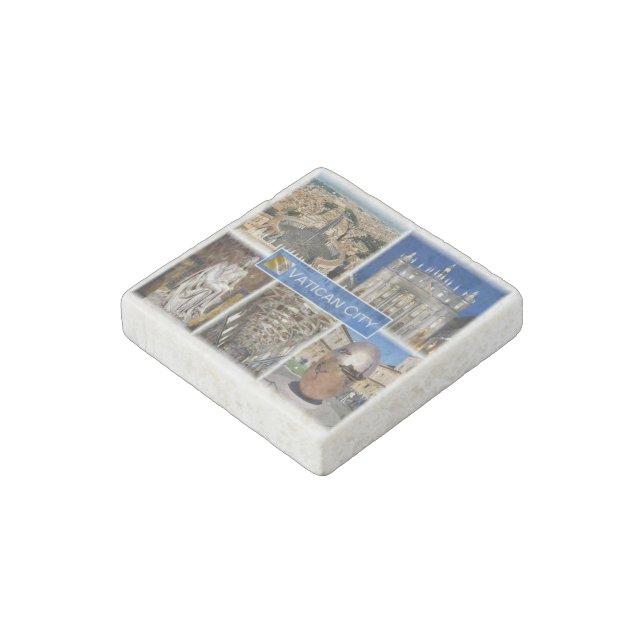 zIT000 ROME Vatican City. Saint Peter's Square, Stone Magnet (Angled)