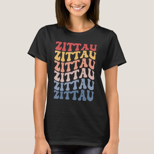 Zittau City Groovy Retro T-Shirt (Front)