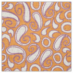 ziya tangerine damson fabric