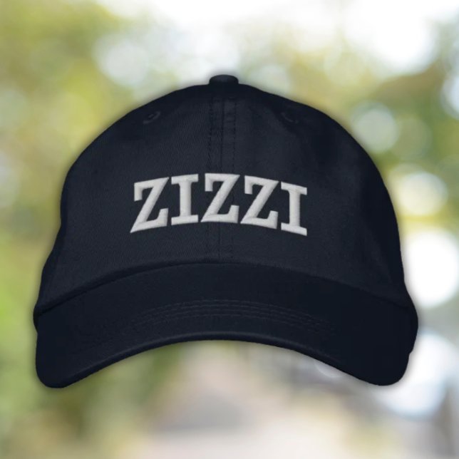 Zizzi - Affectionate Sicilian Term Aunt/Uncle Embroidered Baseball Cap (Zizzi Embroidered Cap
Affectionate Sicilian Term for Aunt or Uncle)