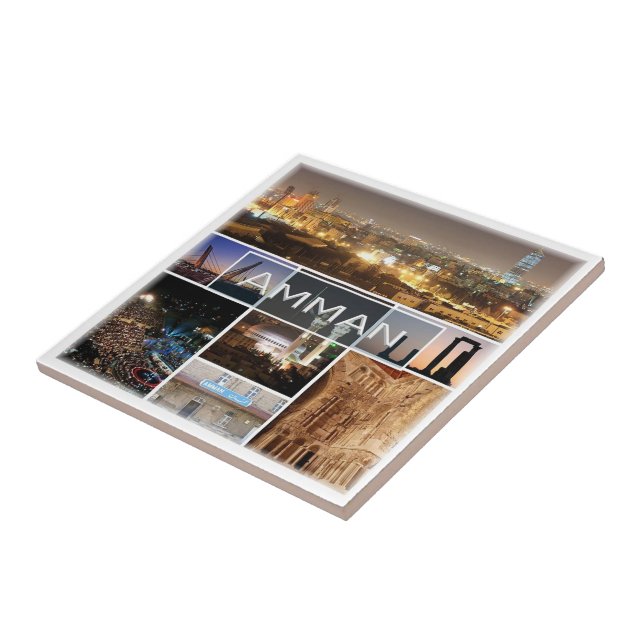 zJO005 AMMAN panorama, Jordan, Asia, Ceramic Tile (Side)