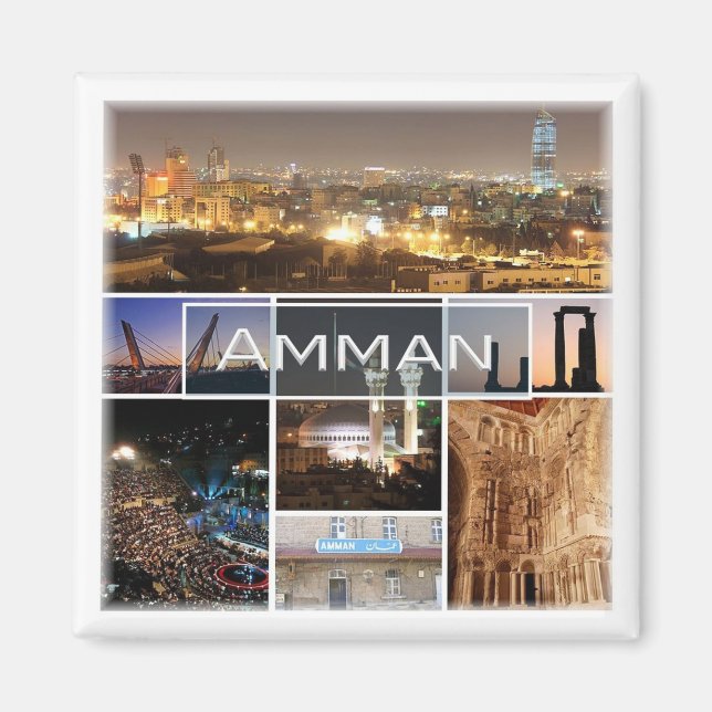 zJO005 AMMAN panorama, Jordan, Asia, Fridge  Magnet (Front)