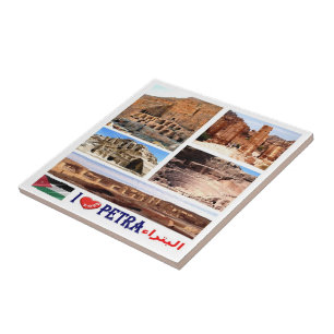 zJO020 i love PETRA, Jordan, Asia, Ceramic Tile