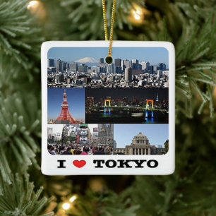 zJP003 i love TOKYO, Japan, Asia, Ceramic Ornament