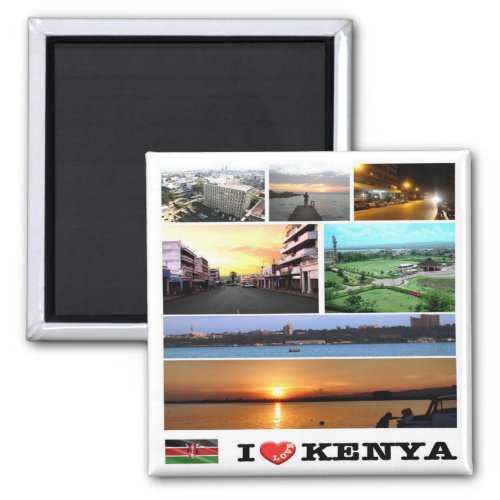 zKE010 KENYA  I Love Mosaic Africa Fridge Magnet