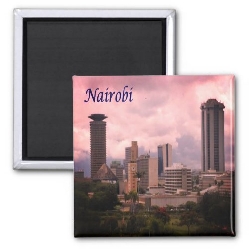 zKE016 NAIROBI Cityscape Kenya Africa Fridge Magnet