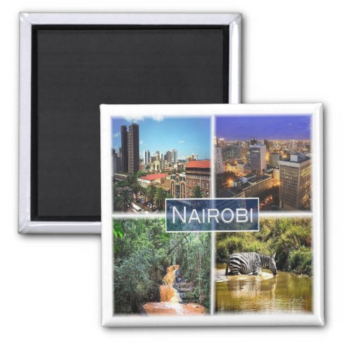 zKE028 NAIROBI Mosaic Kenya Africa Fridge Magnet