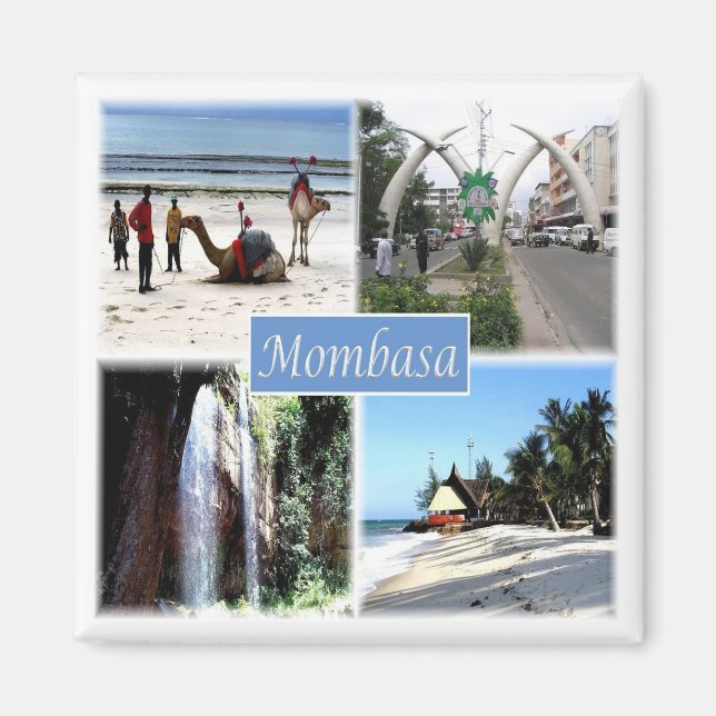 zKE030 MOMBASA, Mosaic, Kenya, Africa, Fridge Magnet (Front)