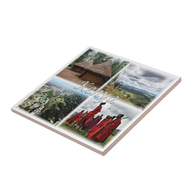 zKE031 KENYA, Mosaic, Africa, Ceramic Tile (Side)