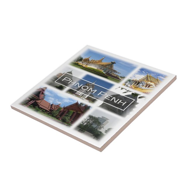 zKH004 PHNOM PENH, Cambodia, Asia, Ceramic Tile (Side)