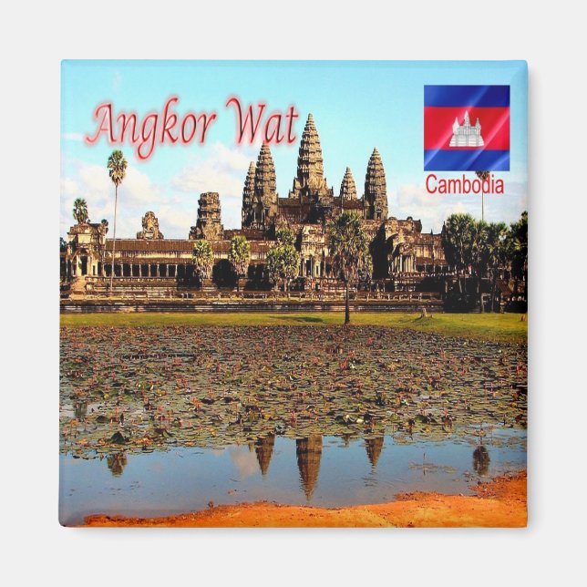 zKH005 ANGKOR WAT, Cambodia, Asia, Fridge Magnet (Front)