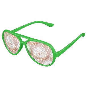 ZKOZKOHI Zazzle Data: Smile Pup Donut (Pattern) Aviator Sunglasses