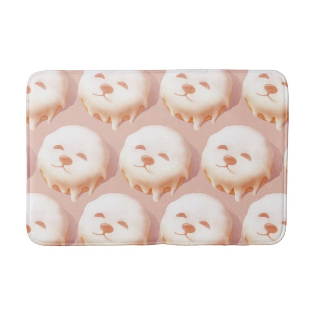 ZKOZKOHI Zazzle Data: Smile Pup Donut (Pattern) Bath Mat (Front)