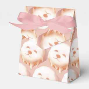 ZKOZKOHI Zazzle Data: Smile Pup Donut (Pattern) Favor Boxes