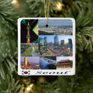 zKR008 SEOUL mosaic, South Korea, Asia, Ceramic Ornament