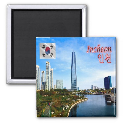 zKR010 INCHEON South Korea Asia Fridge Magnet