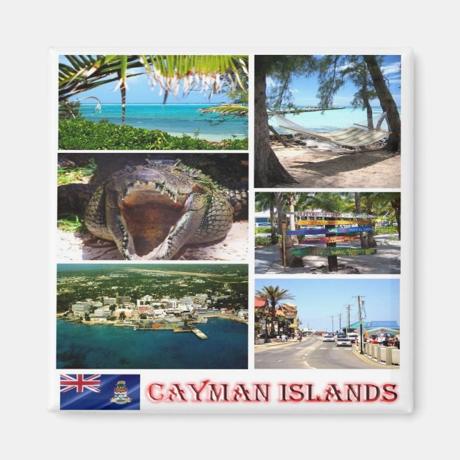 zKY002 CAYMAN ISLANDS, Mosaic, America, Fridge Magnet (Front)